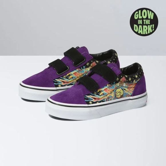Vans Old Skool Glow Wizard Purple & White Skate Shoes NWOT - Picture 4 of 8